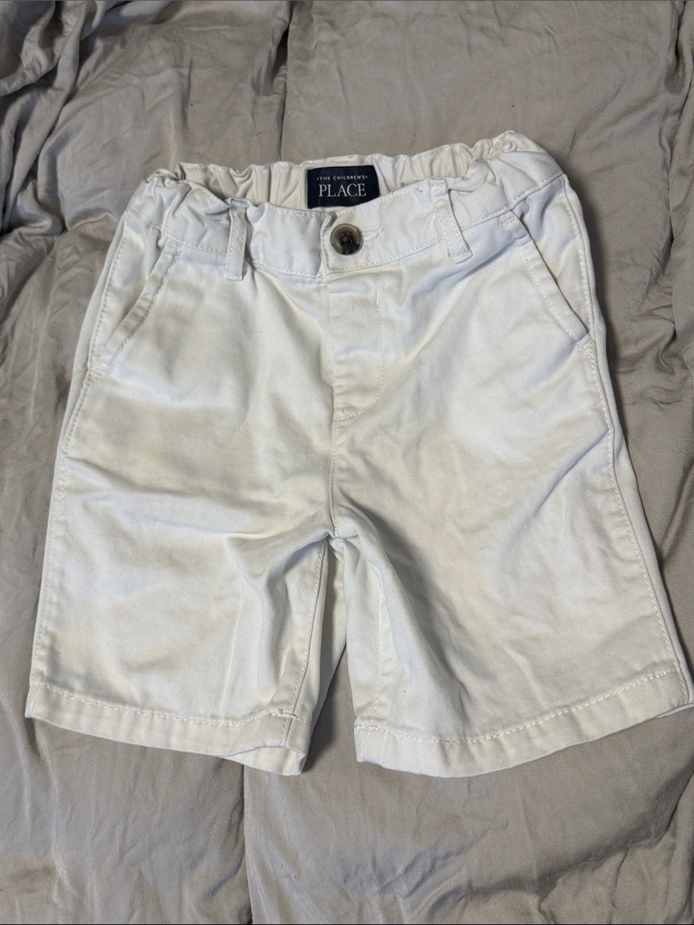 The Children's Place White Flat Front Cotton Shorts
